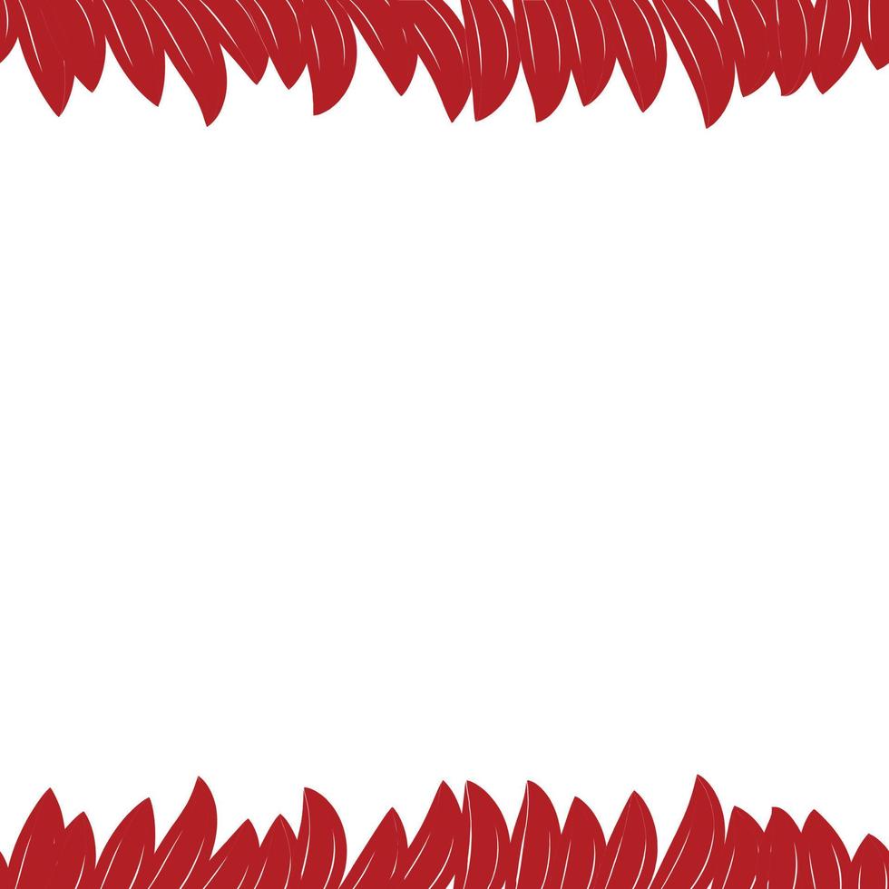 Red Leaves border vector
