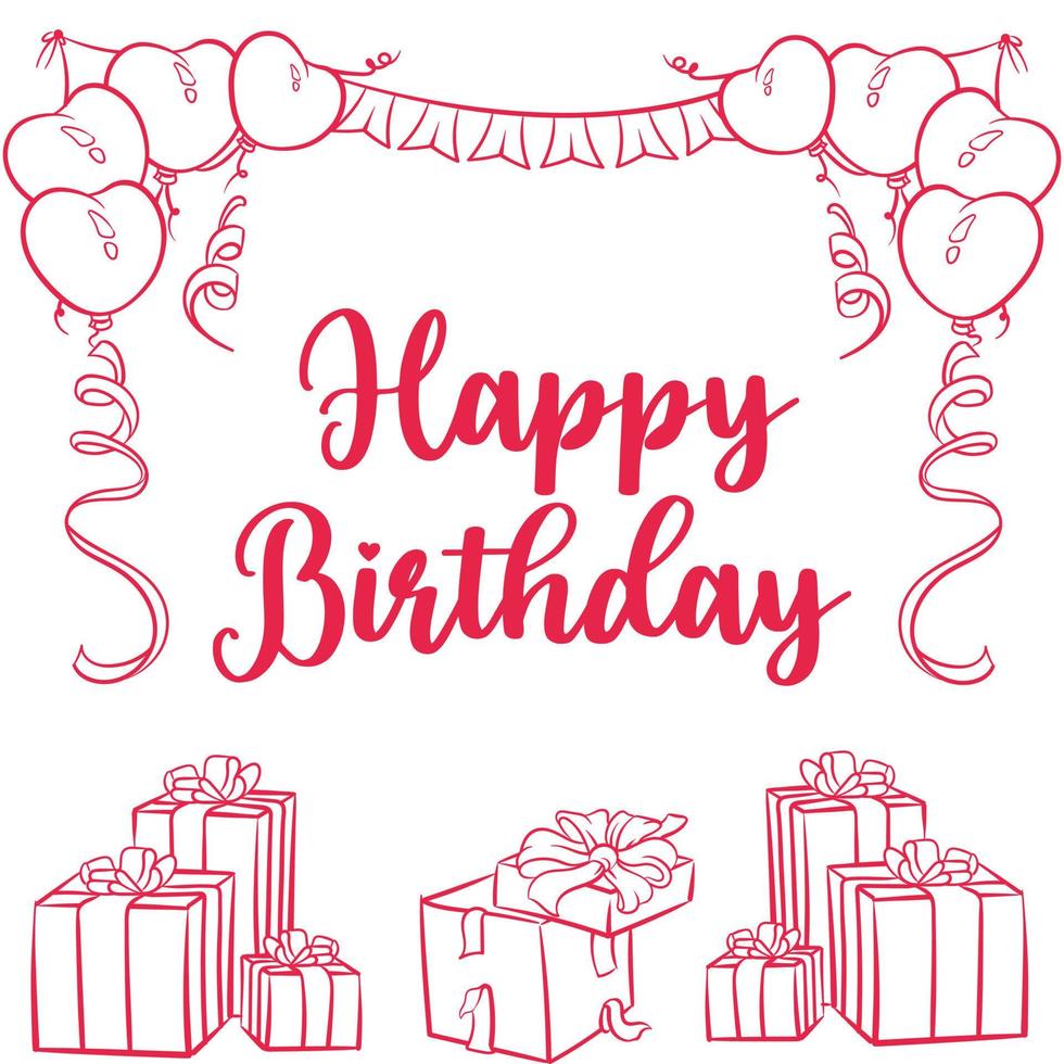 Happy Birthday Cards vector