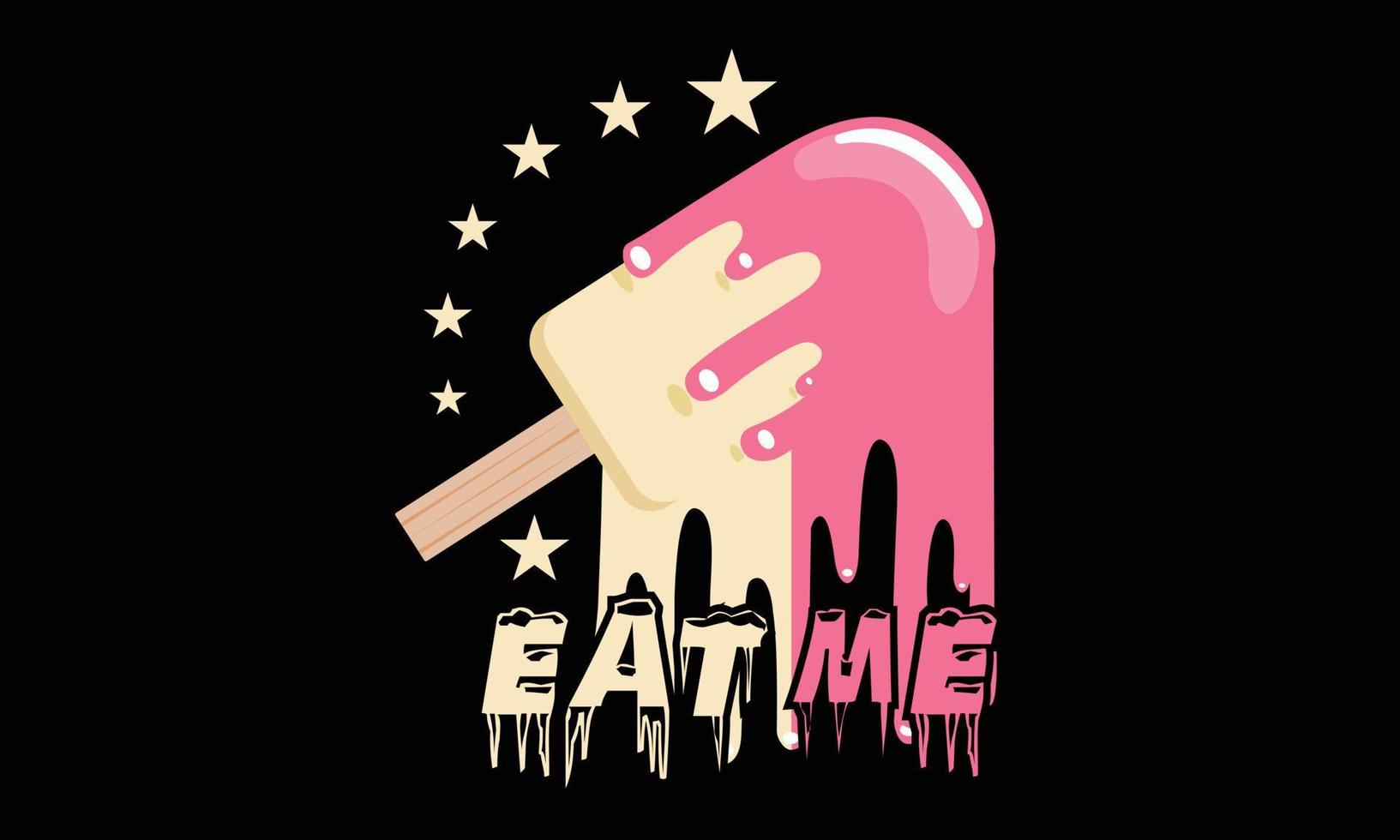ilustración de vector de helado de camiseta y diseño colorido. este es un diseño único de camiseta de helado