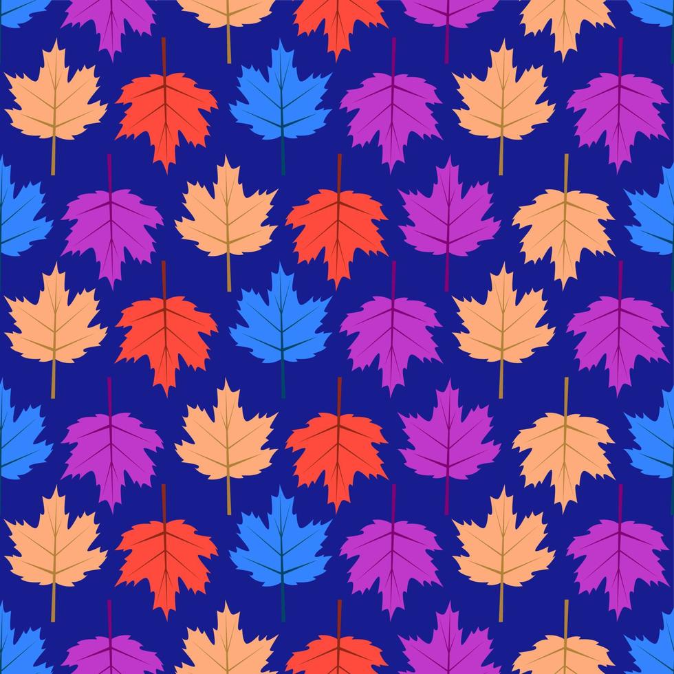 Maple leaves seamless pattern vector background