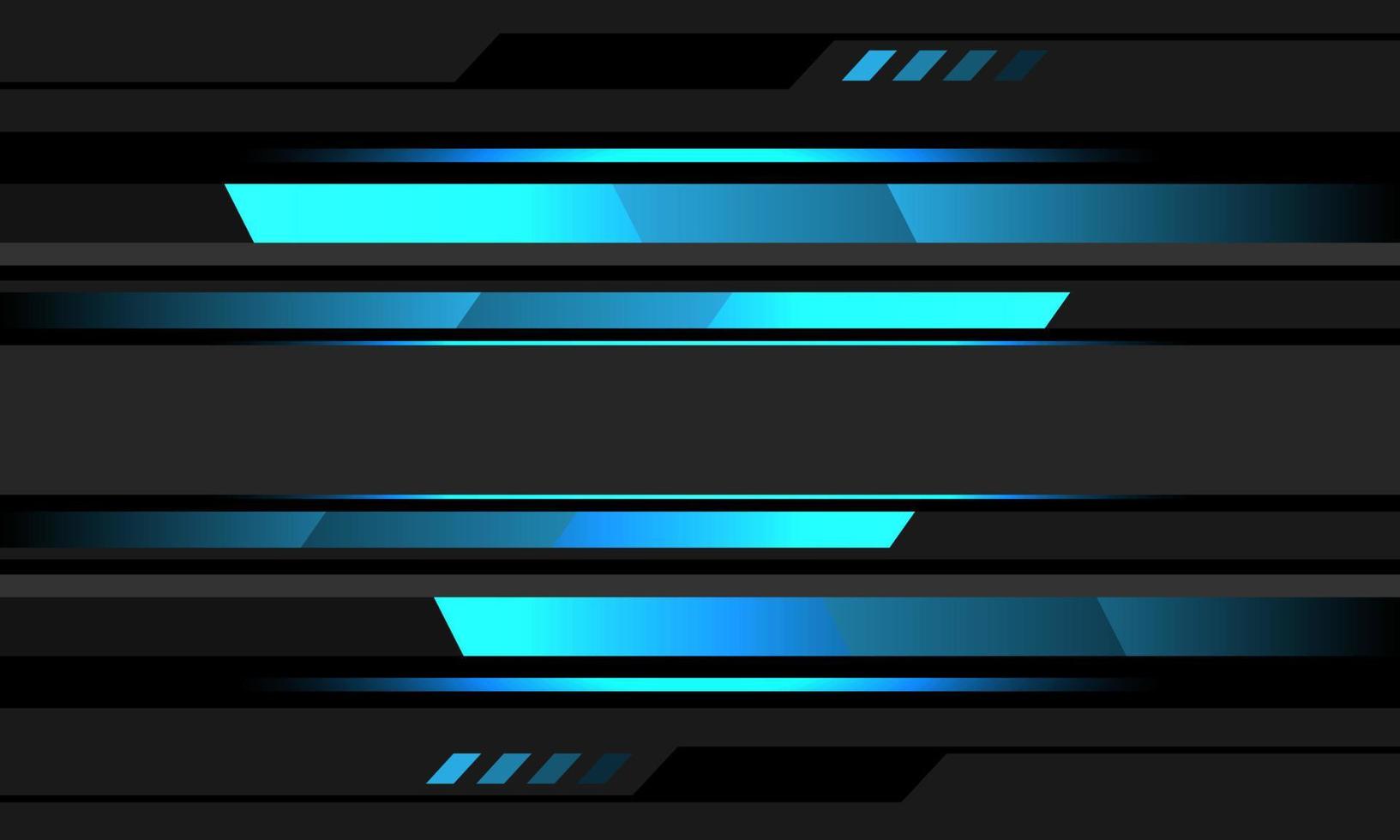 Abstract blue neon light line geometric cyber on grey black circuit design modern futuristic technology background vector