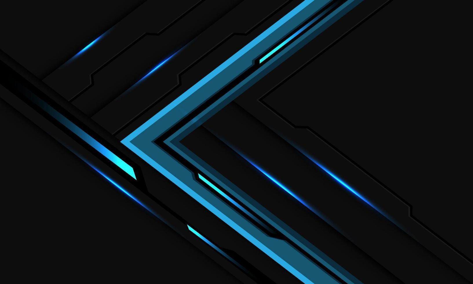 Abstract blue grey metal black cyber arrow direction speed futuristic technology geometric design ultramodern background vector