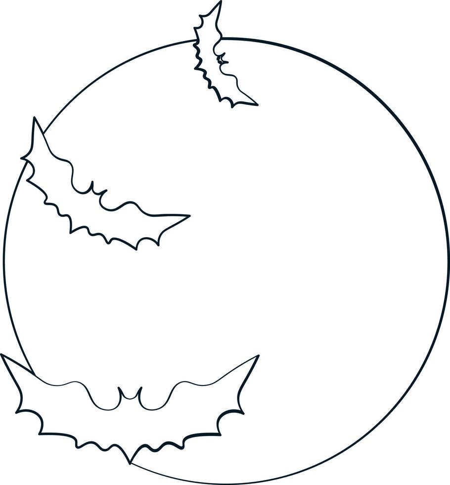 halloween line art icons and characters vector