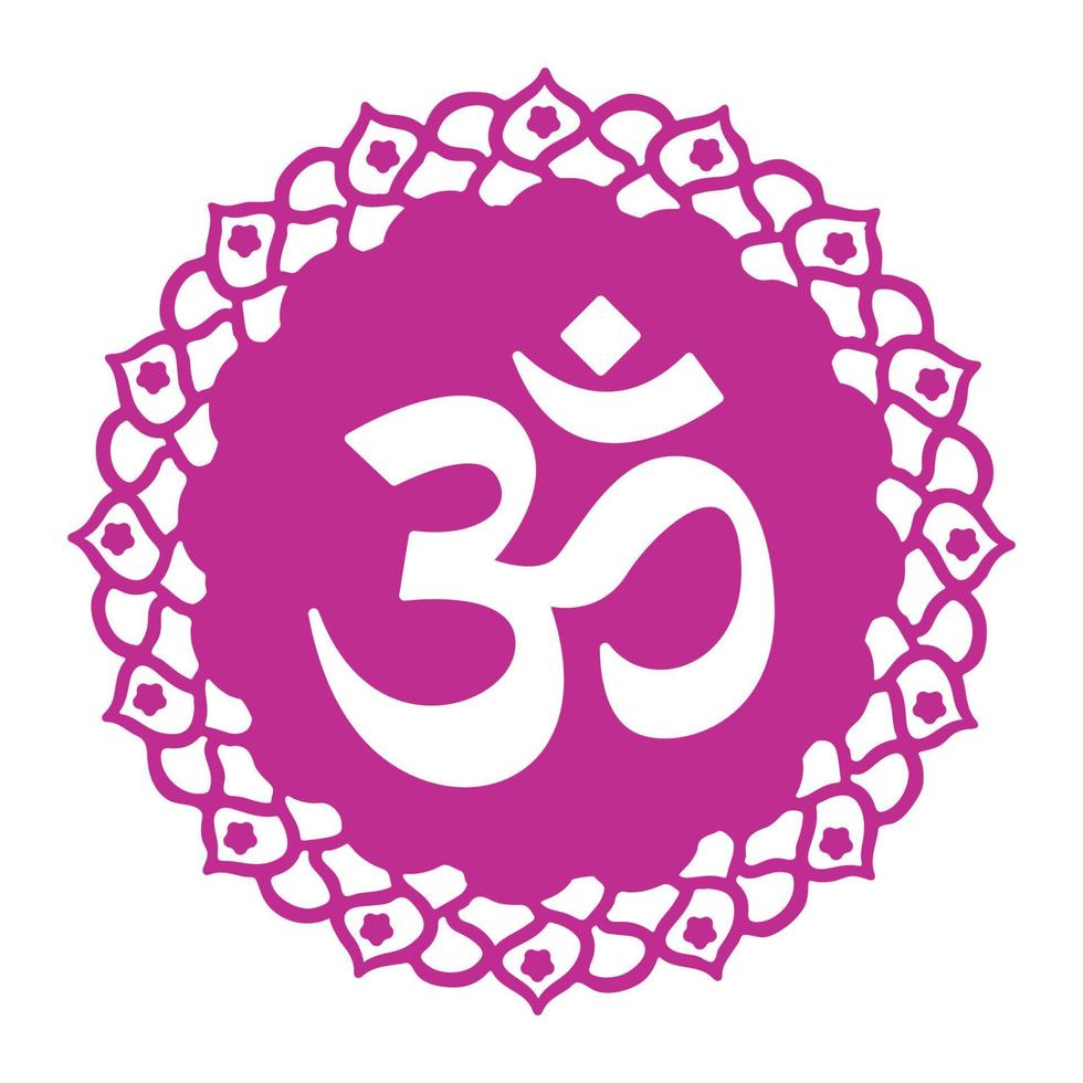 Mandala With Om Hindu Indian symbol vector