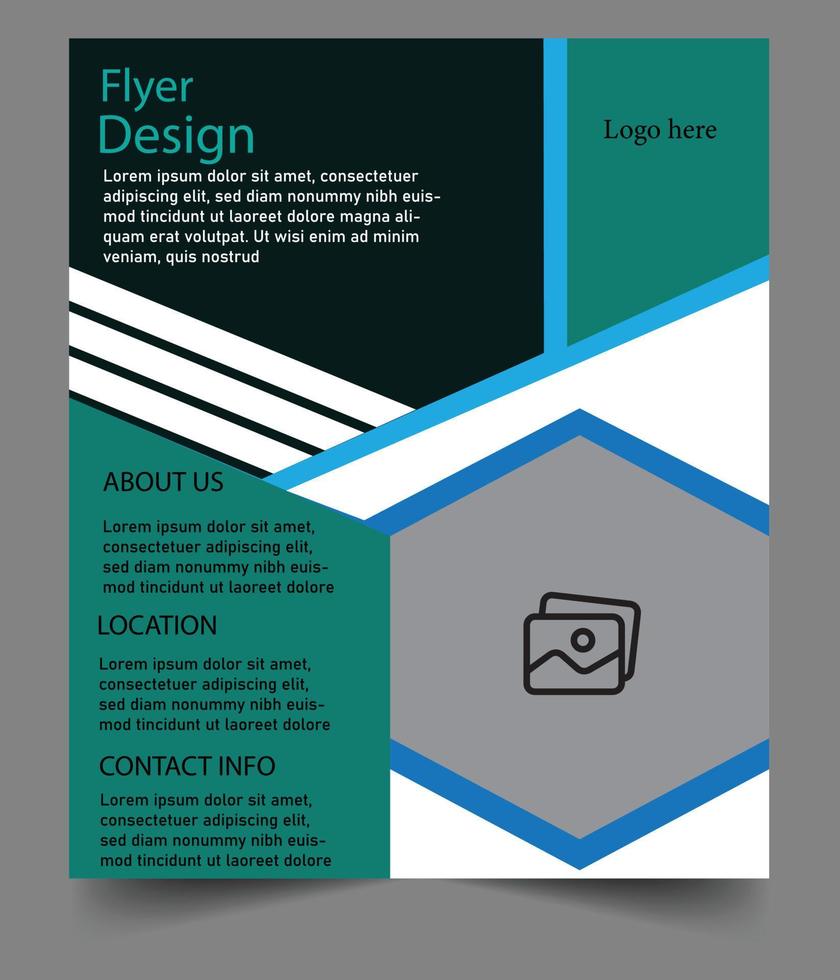 Flyer design template Print vector
