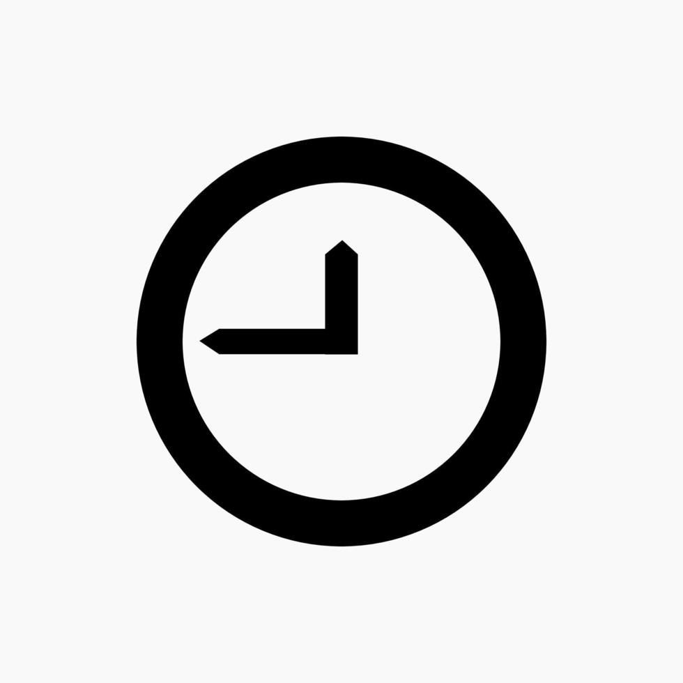 Clock icon in trendy flat style isolated on background. vector