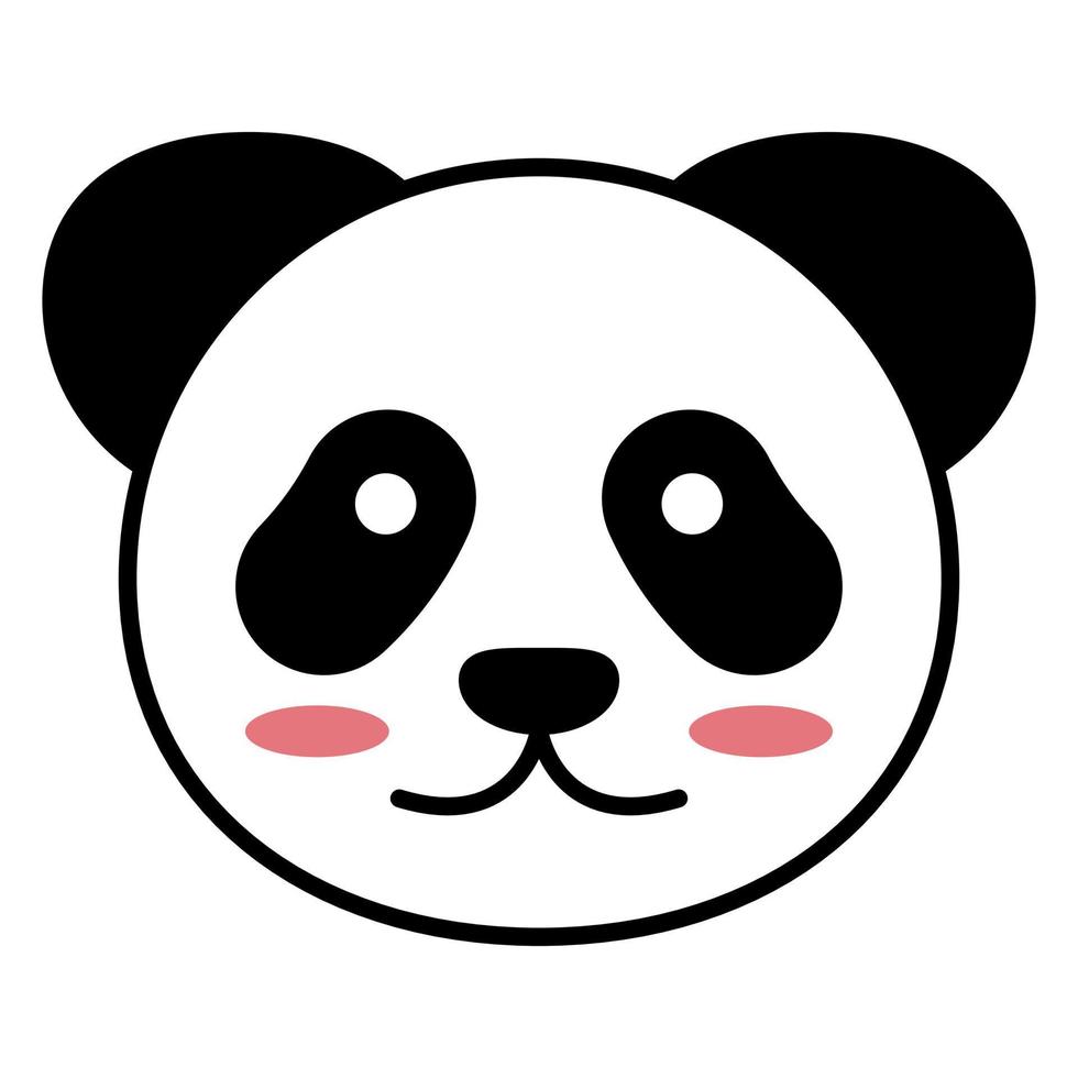 Cute Panda Face Vector Icon