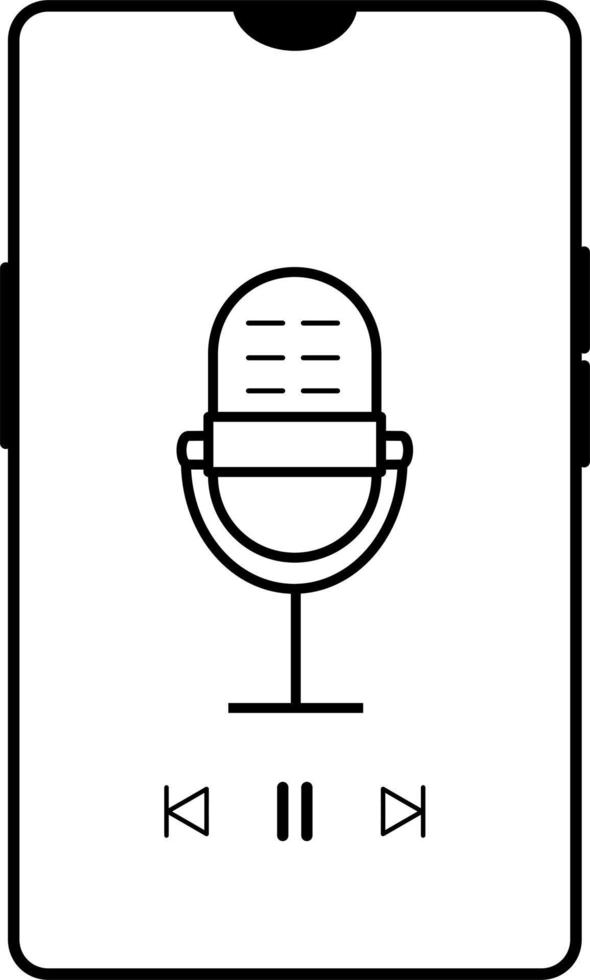 interfaz de reproductor de audio podcast, diseño vectorial. vector