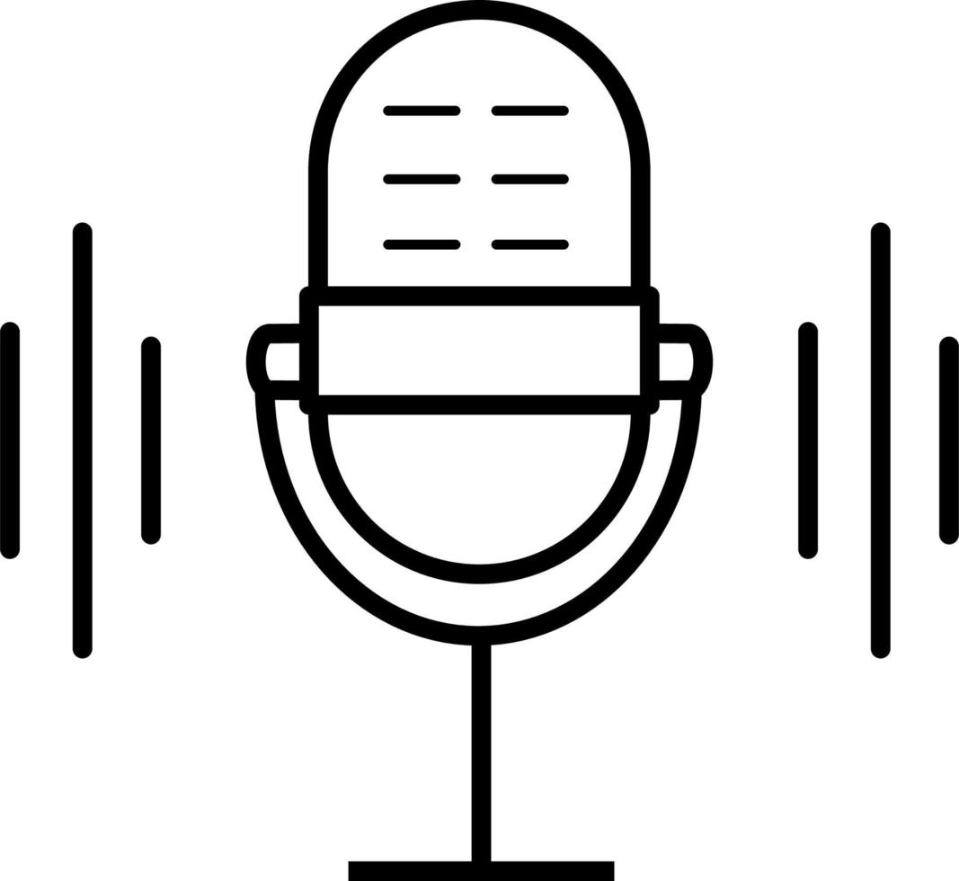 The microphone Podcast. Vector illustration 14745832 Vector Art at Vecteezy