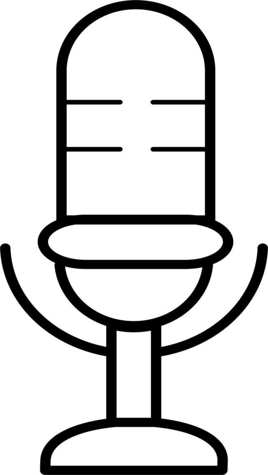 el podcast del micrófono. ilustración vectorial vector