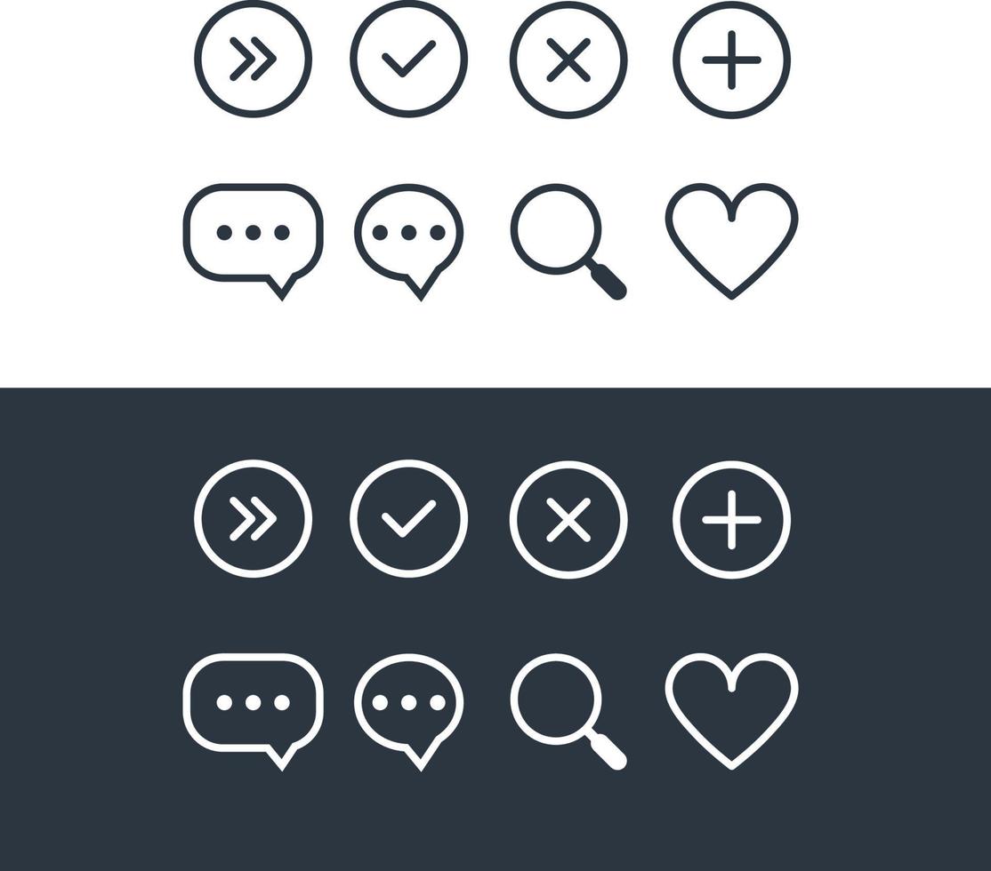 Set of simple icons 14745857 Vector Art at Vecteezy