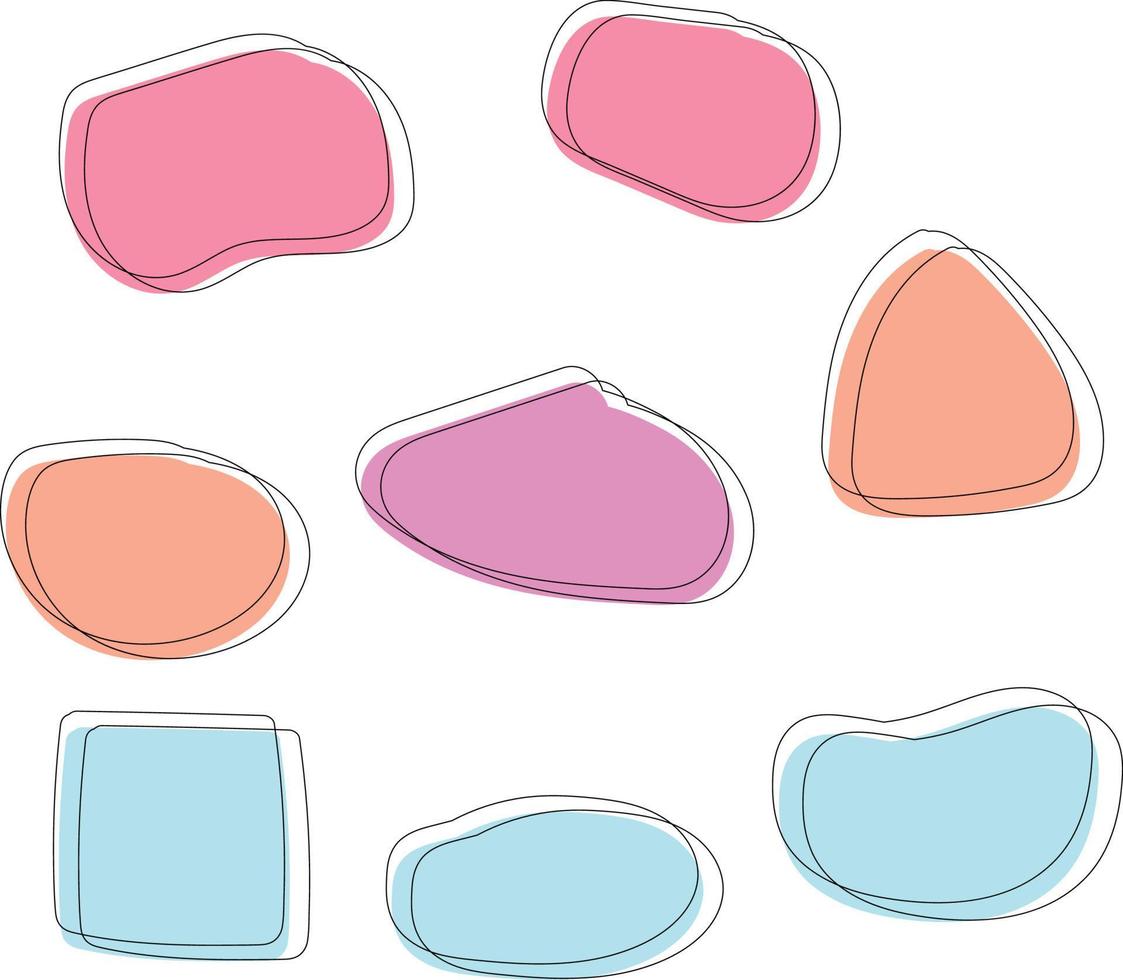 Vector abstract shapes set