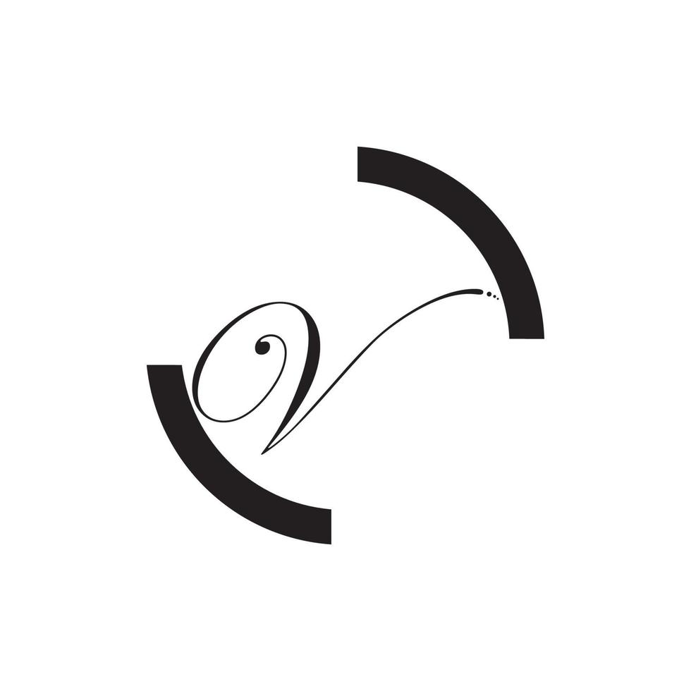 plantilla de diseño de logotipo de vector de unidad abstracta corporativa empresarial de letra v