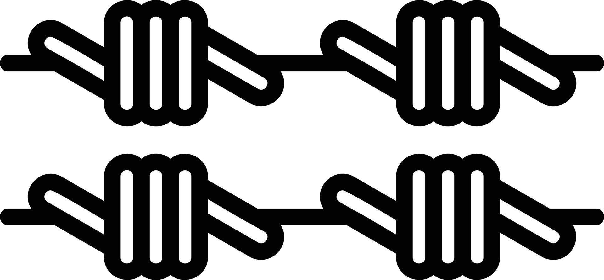 Barbed Wire Line Icon vector