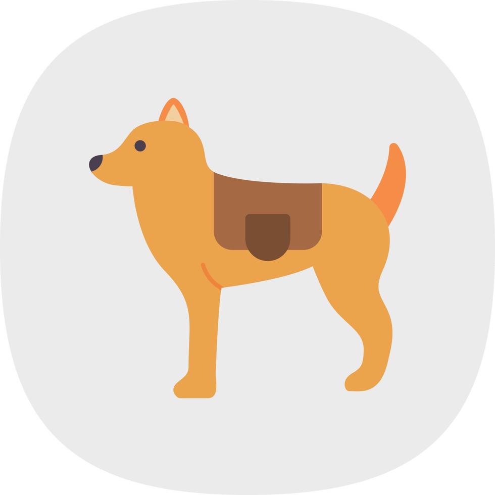 Dog Flat Curve vector