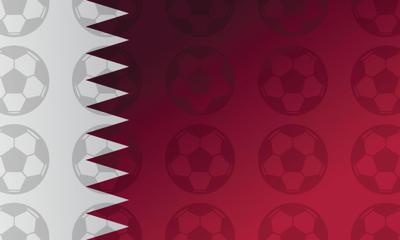 bandera de qatar de fútbol vector