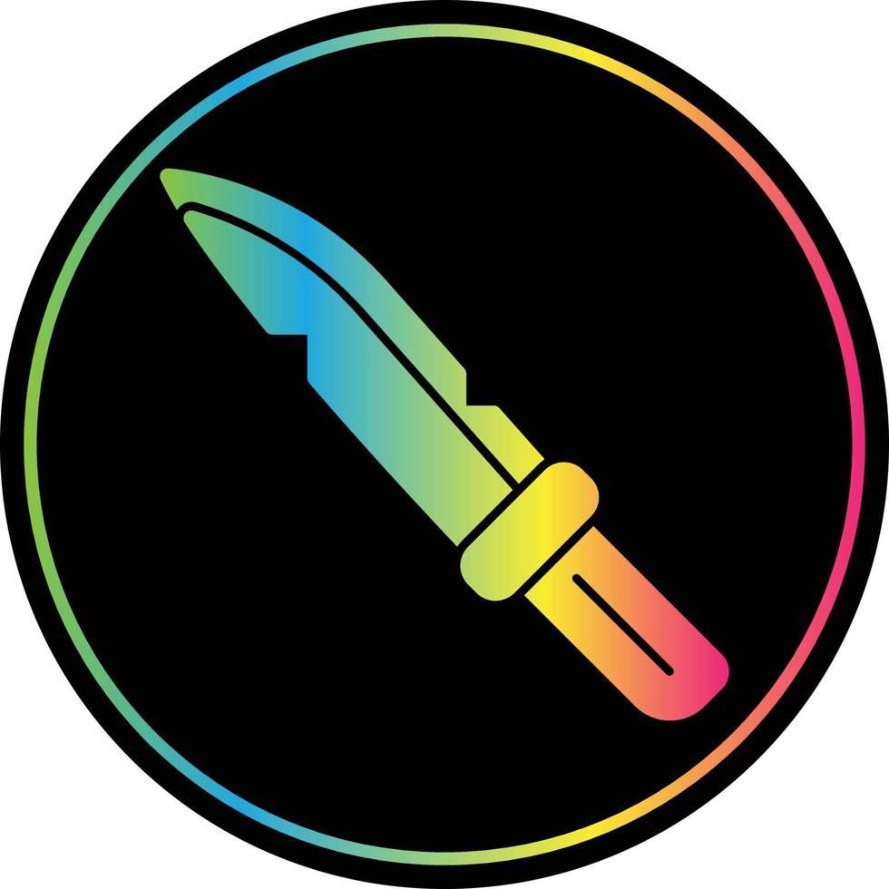 Knife Glyph Due Color Icon vector