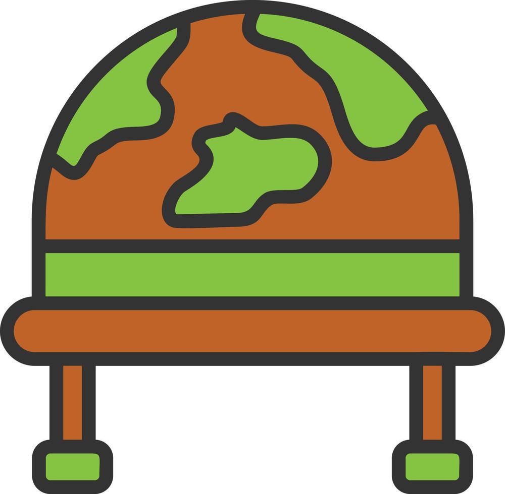 Helmet Line Filled Icon vector