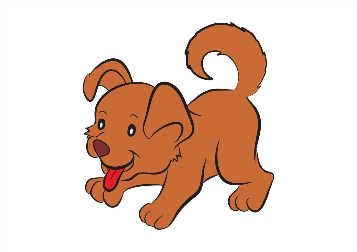 vector de personaje de dibujos animados de perro lindo