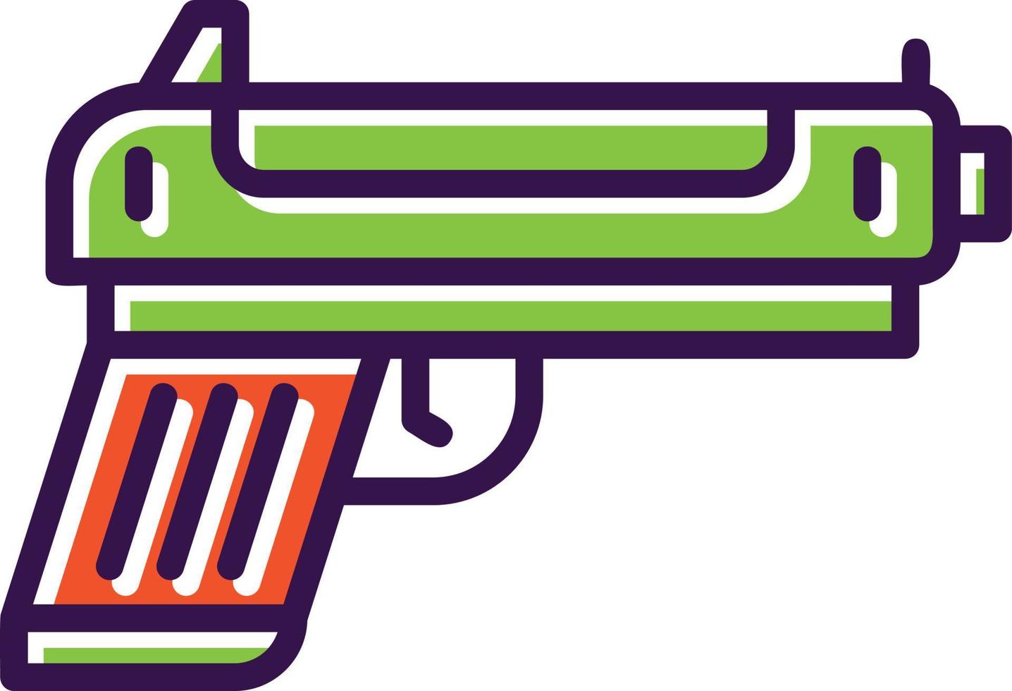 icono lleno de pistola vector