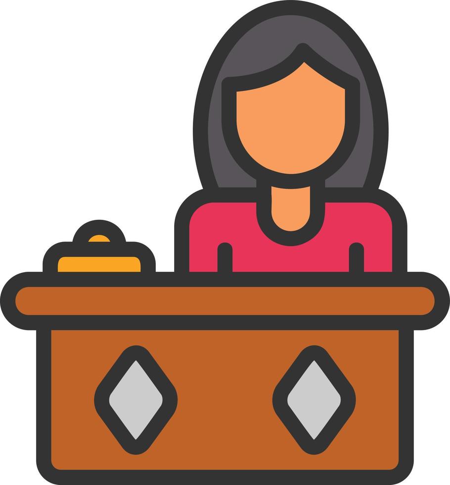 Receptionist Vector Icon Design