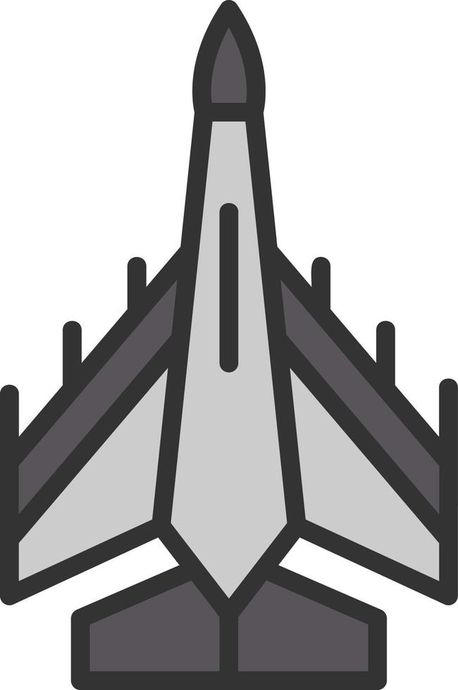Jet Line Filled Icon vector