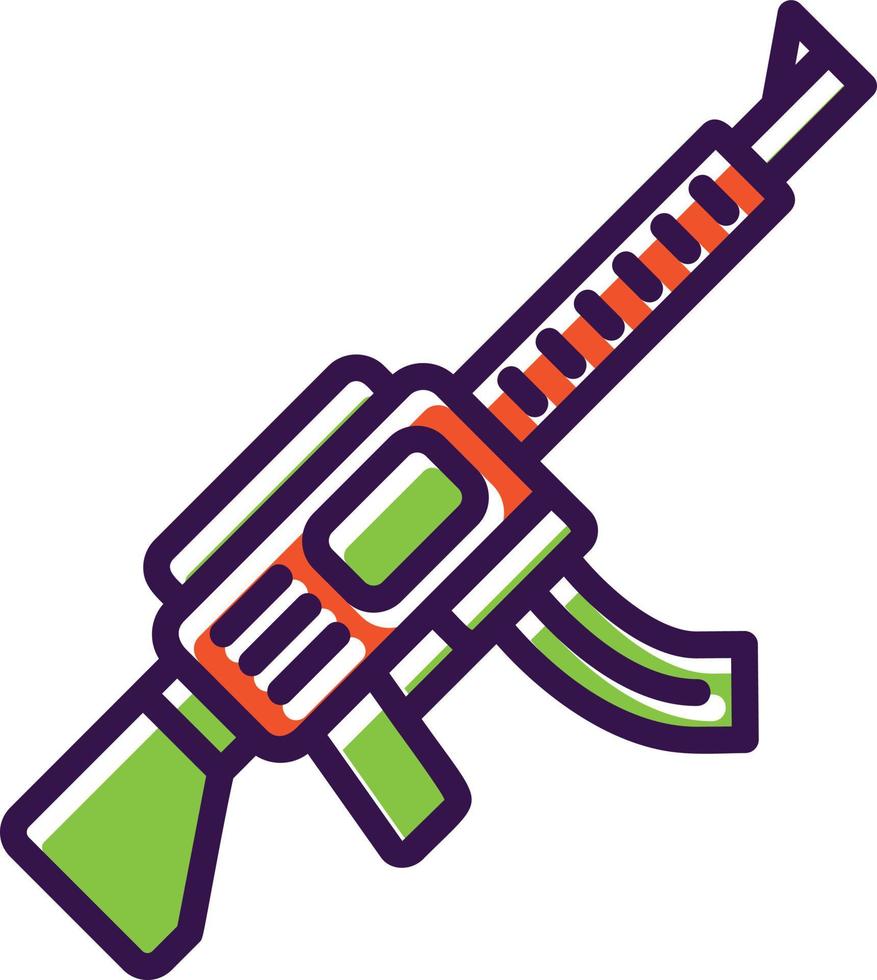 icono lleno de pistola vector