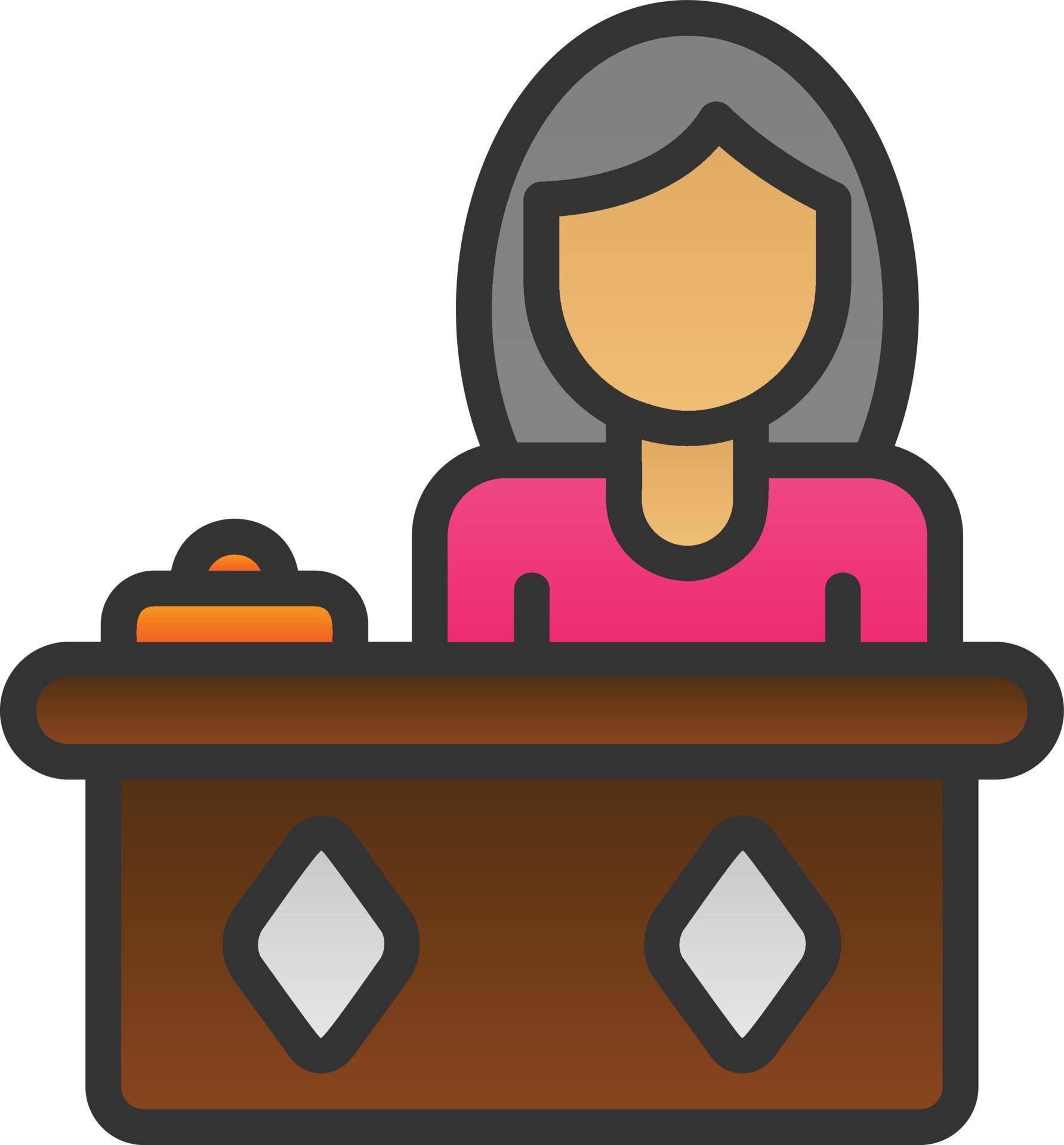 Receptionist Vector Icon Design 14746277 Vector Art at Vecteezy