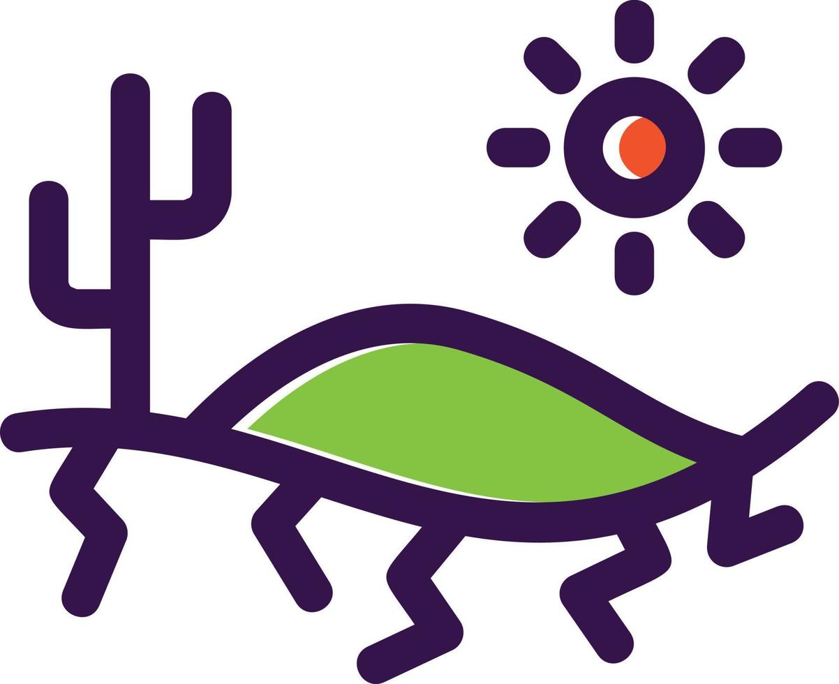 Desert Heat Filled Icon vector