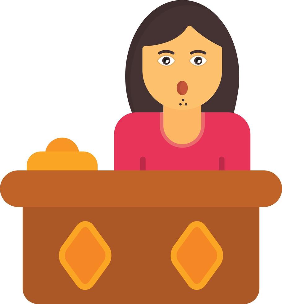 Receptionist Vector Icon Design
