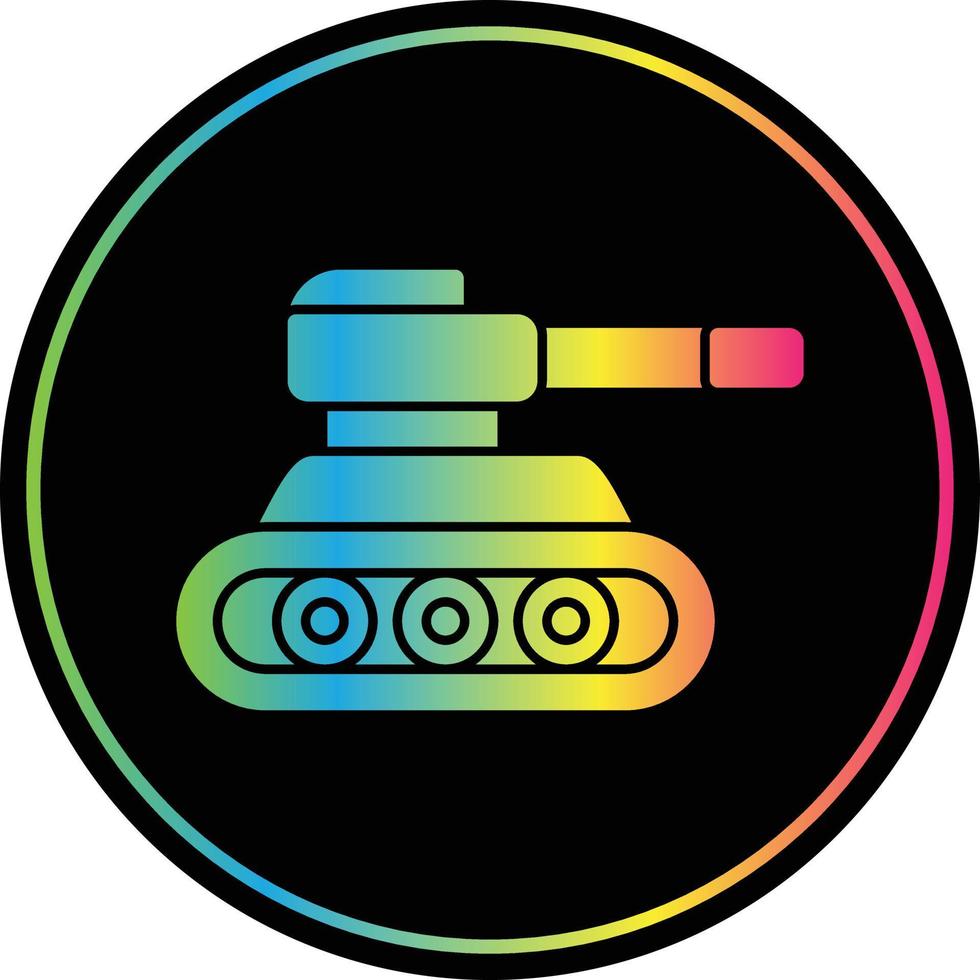 icono de color debido al glifo del tanque vector