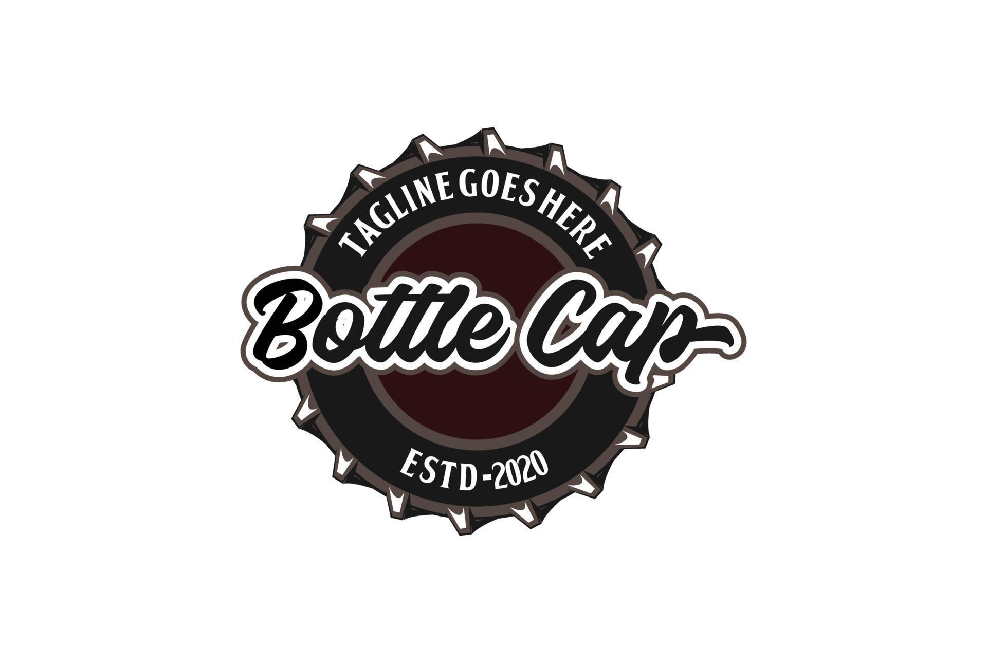 Vintage Retro Beer Soya Sauce Bottle Cap Logo Design Vector 14746459