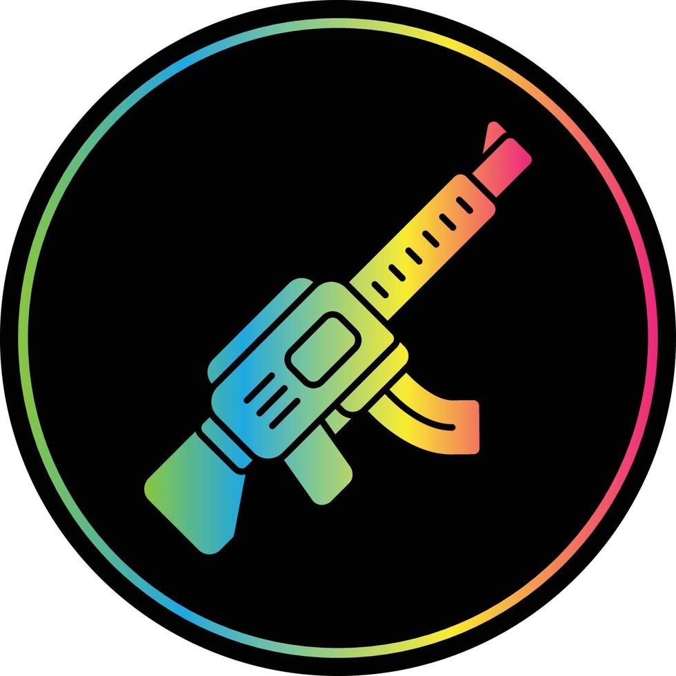 Gun Glyph Due Color Icon vector