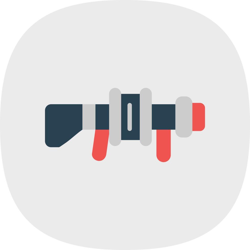 Grenade Launcher Flat Curve vector
