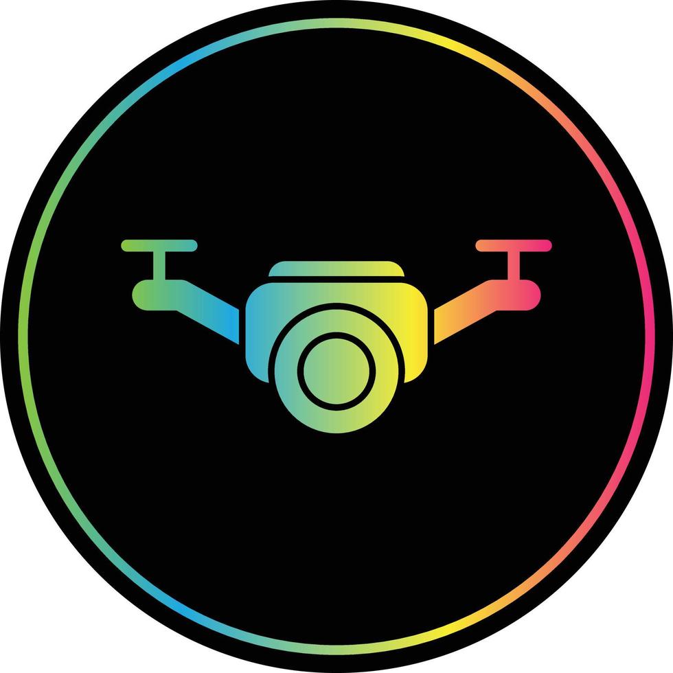 Drone Glyph Due Color Icon vector