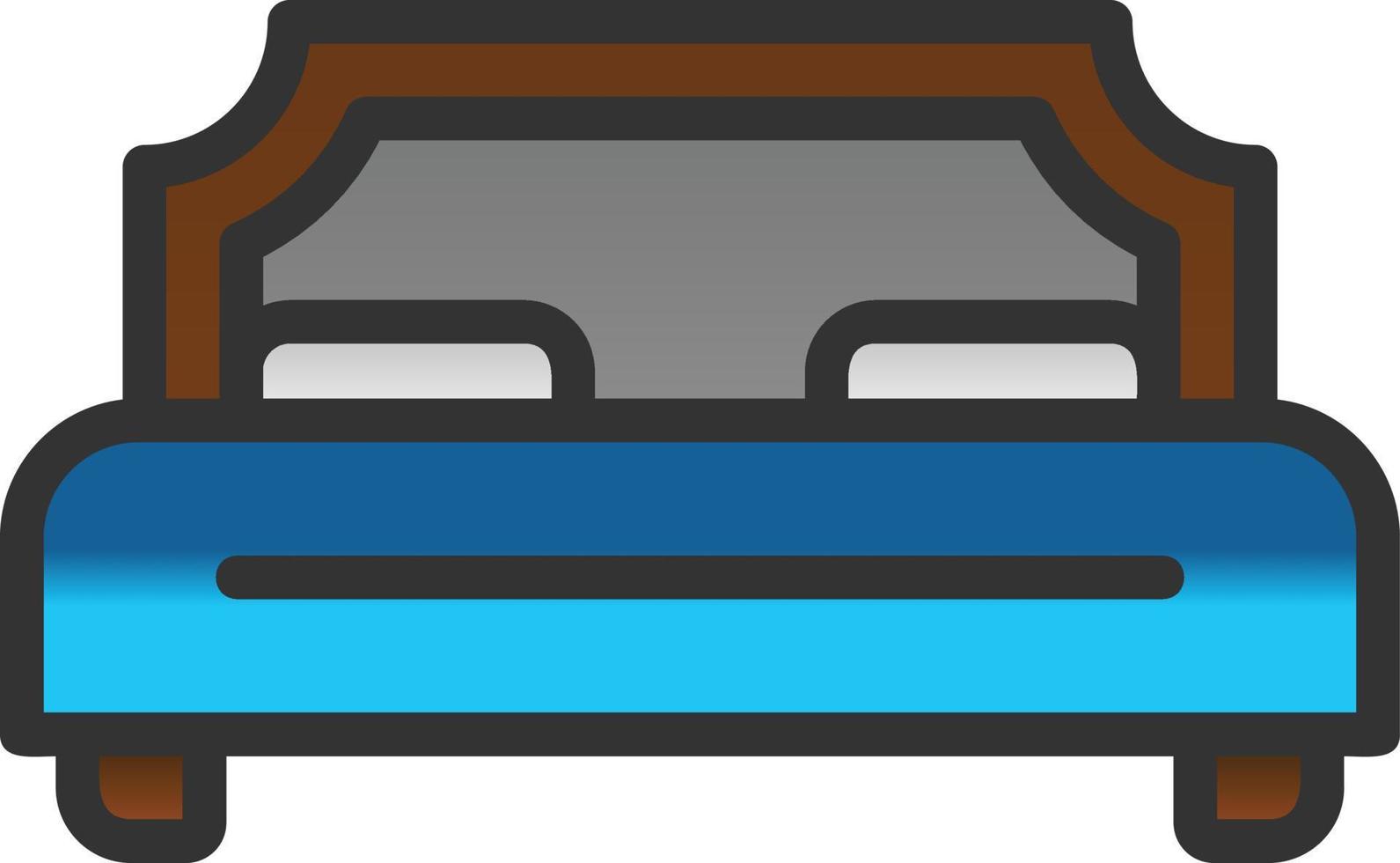 Double Bed Vector Icon Design