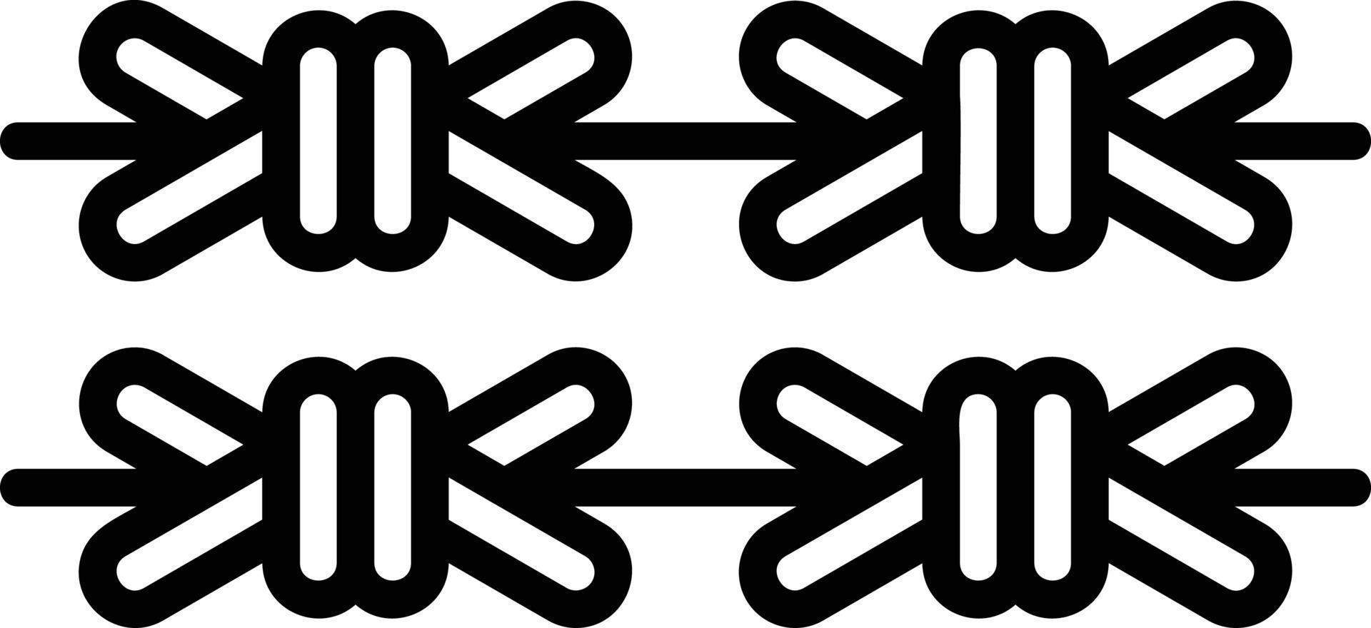 icono de línea de alambre de púas vector