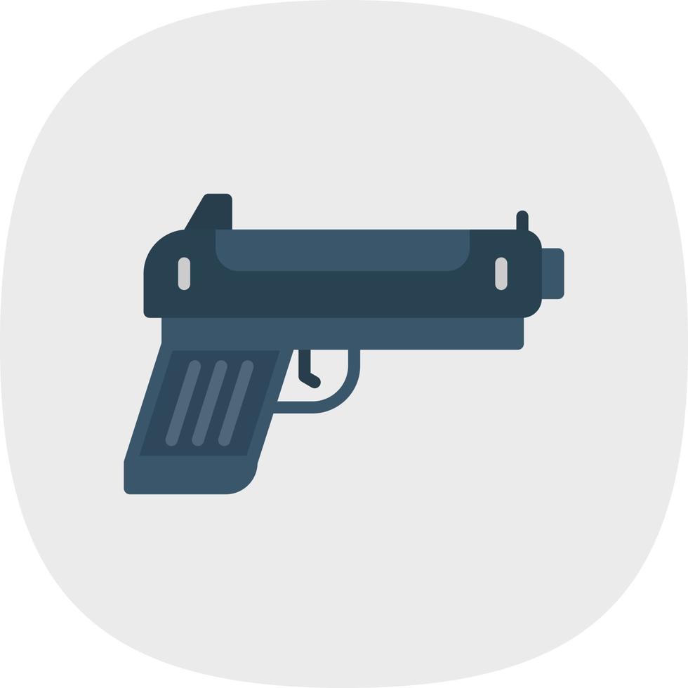 Gun Flat Curve vector