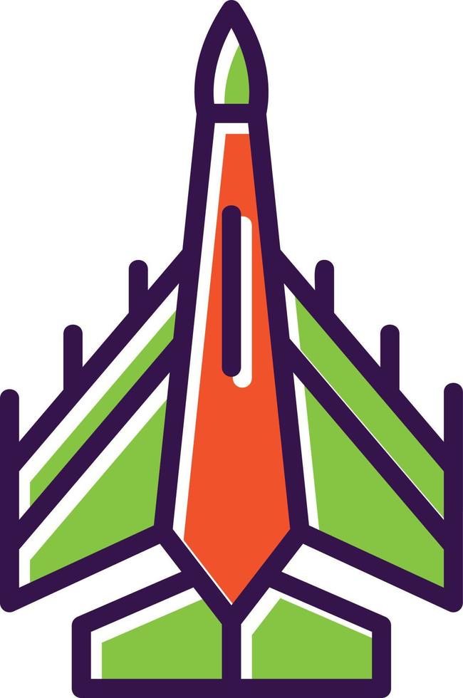 Jet Filled Icon vector