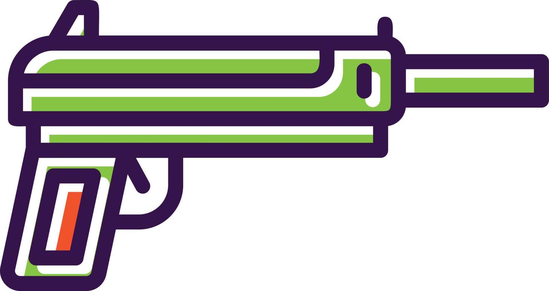 Pistol Filled Icon vector