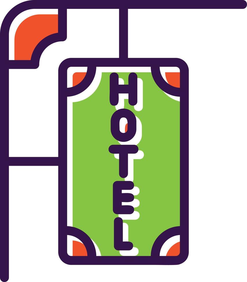 Hotel Sign Vector Icon Design