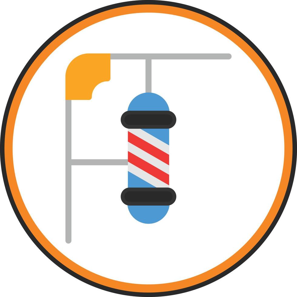 Barbershop Pole Vector Icon Design