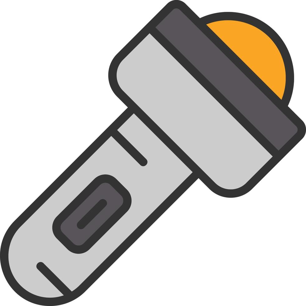 Torch Line Filled Icon vector