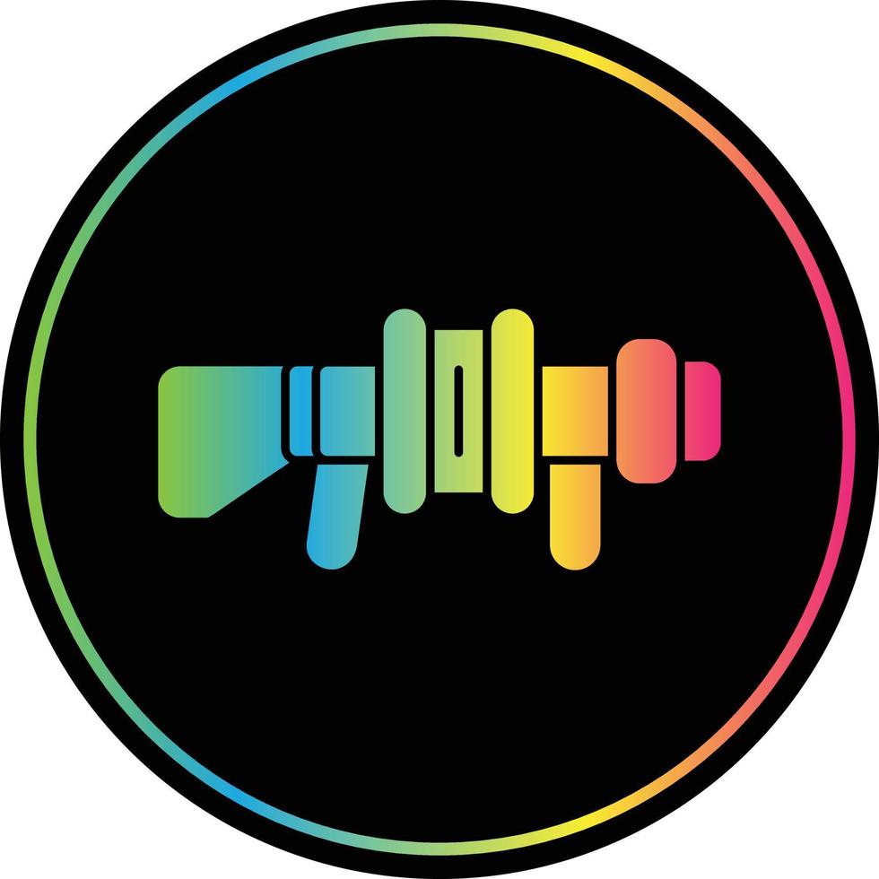 Grenade Launcher Glyph Due Color Icon vector