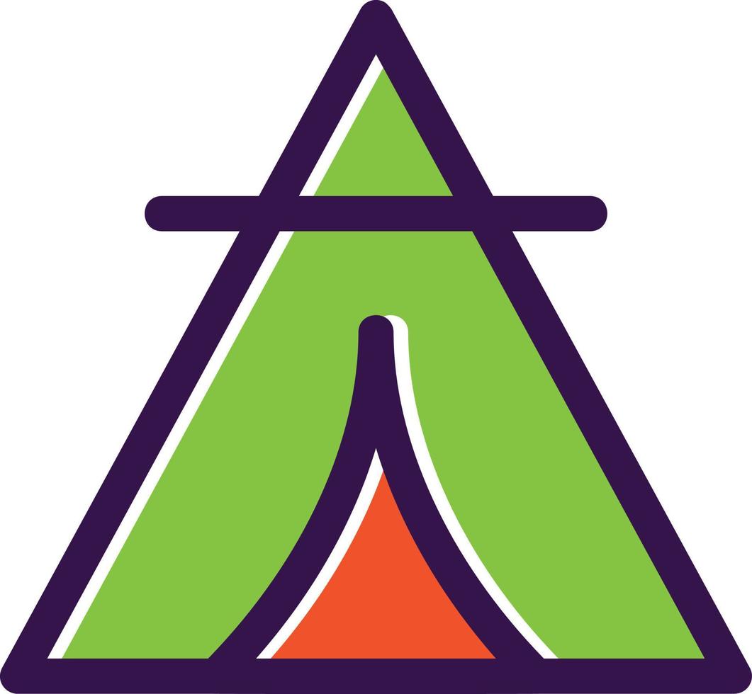 Desert Tipi Filled Icon vector