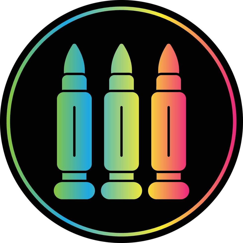 Ammo Glyph Due Color Icon vector