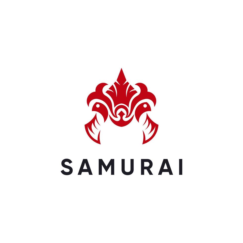 Samurai Head Logo Design Inspiration vector