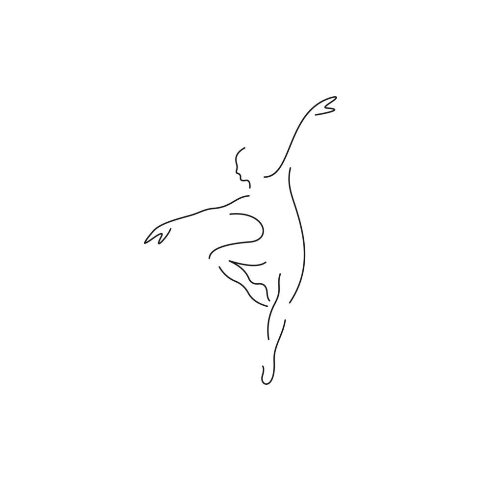 Ballet Motion Dance Style Logo vector