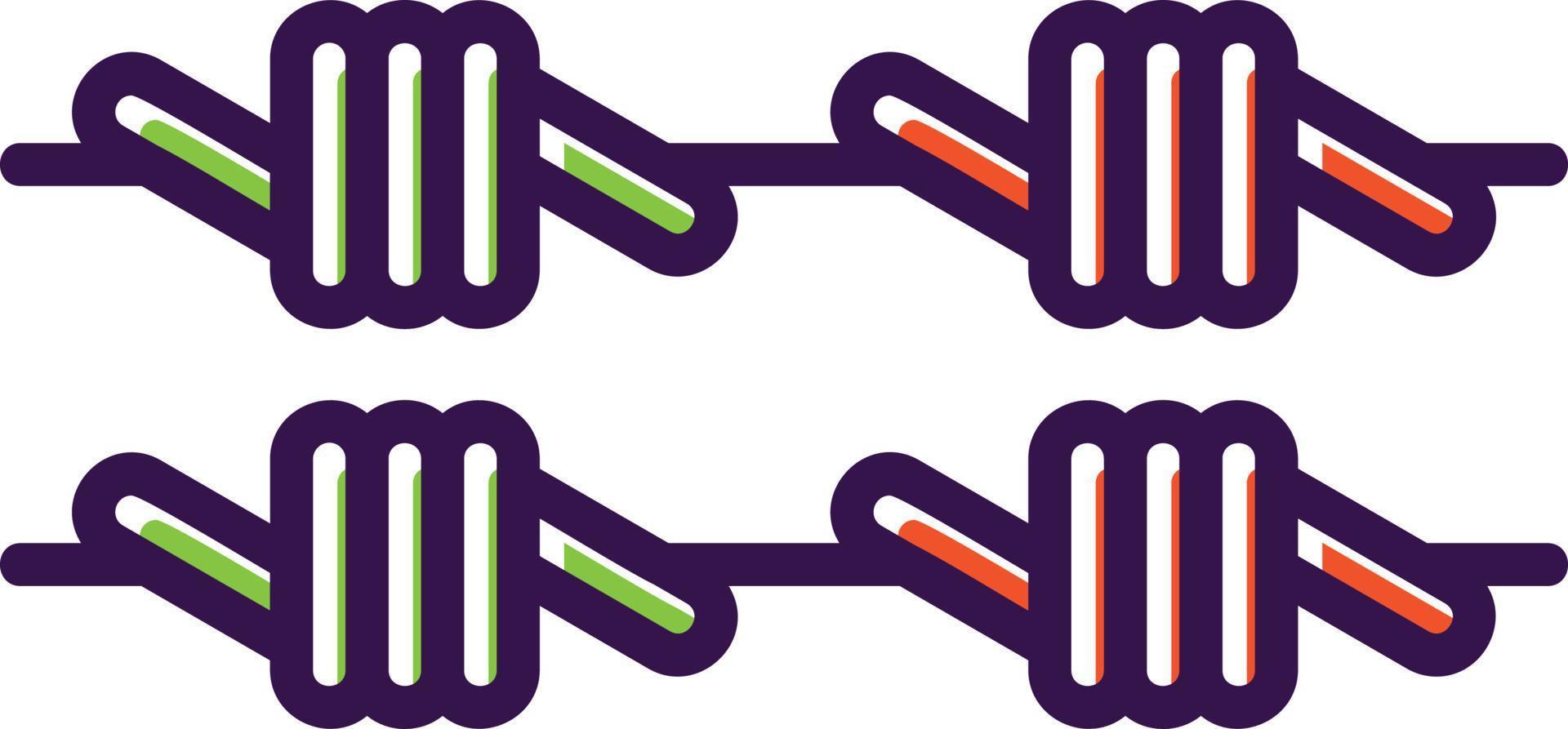 Barbed Wire Filled Icon vector