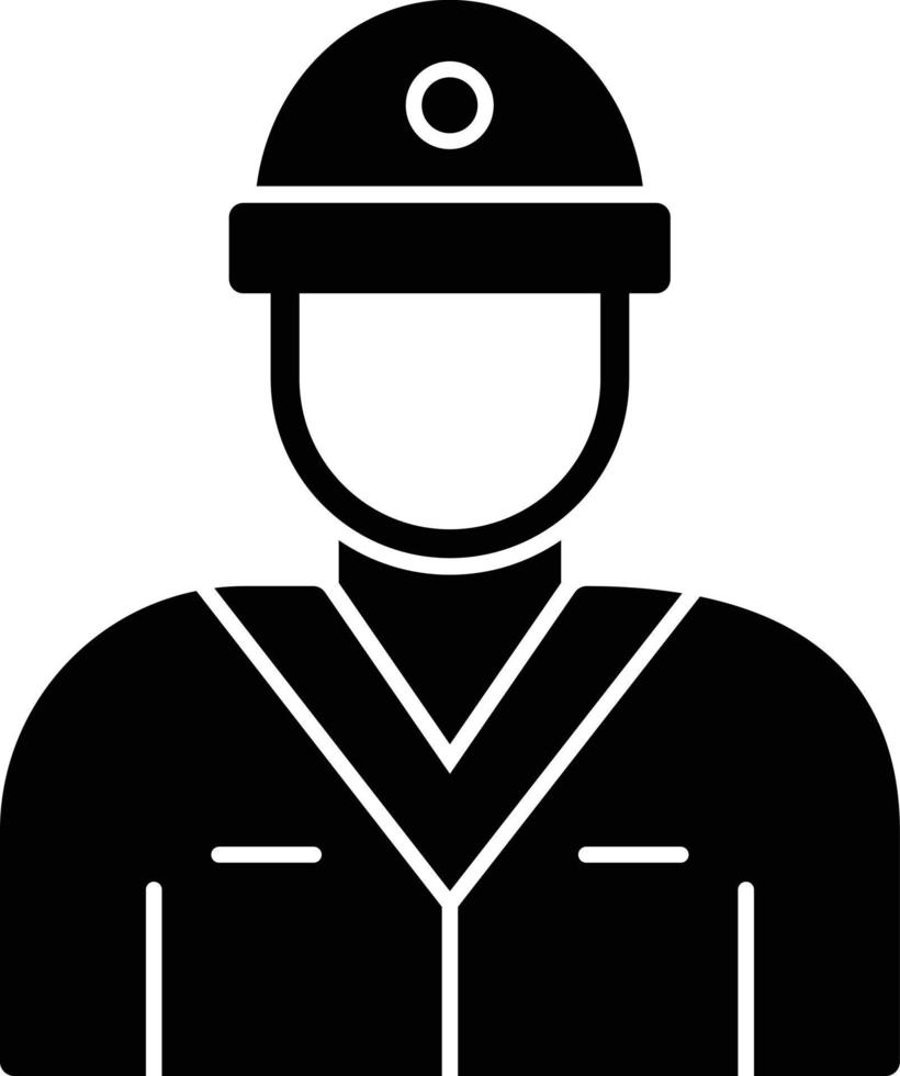 Fireman Glyph Icon vector
